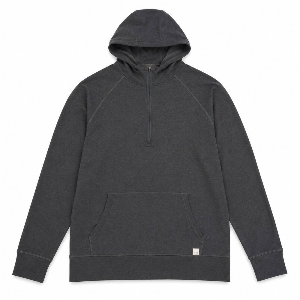 Vuori Sunday Performance Half Zip Hoodie Men's XL Black Stretch Pullover V244